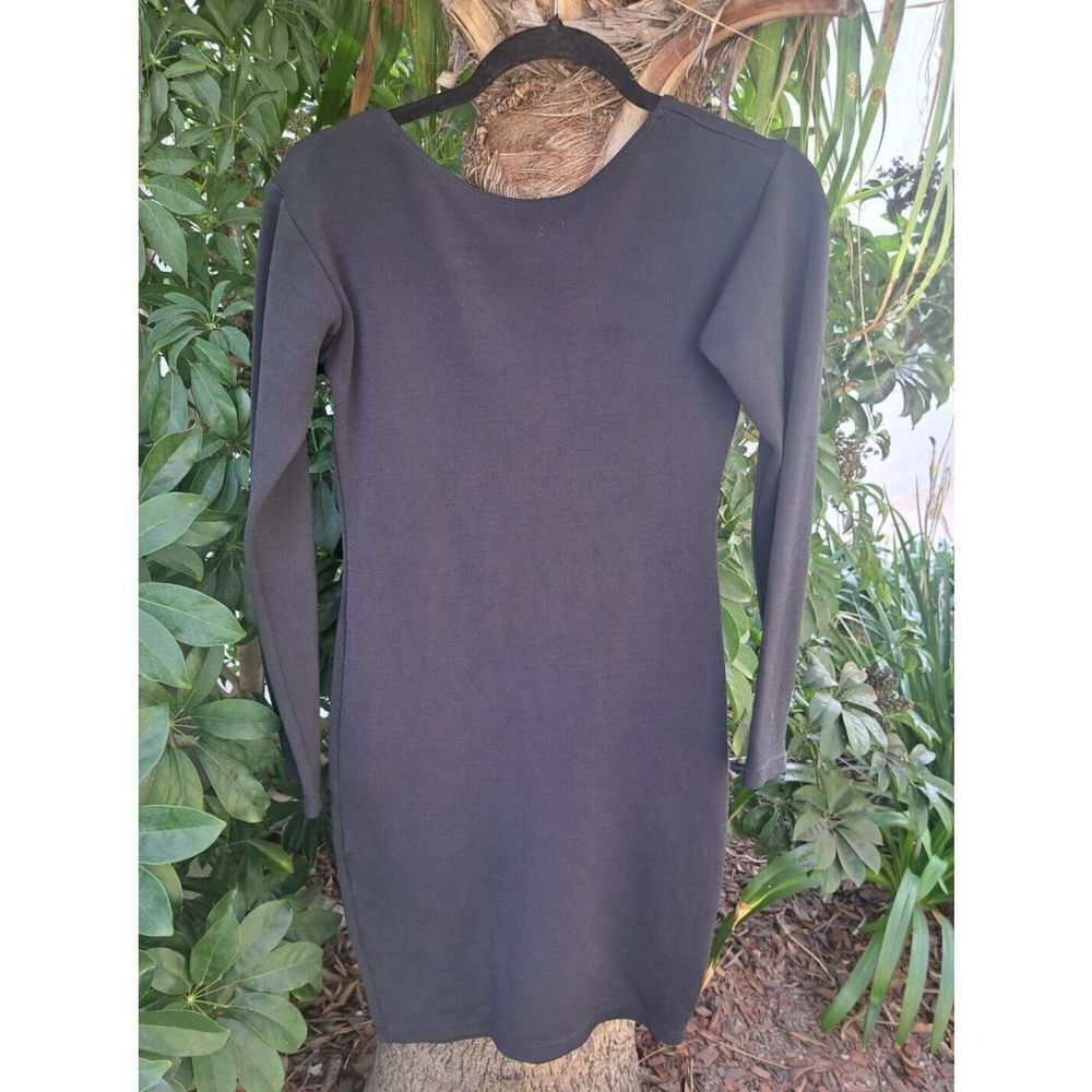 Liza Bruce Dress Size Medium 1990’s Y2K Vintage Black Bodycon‎ Low Back